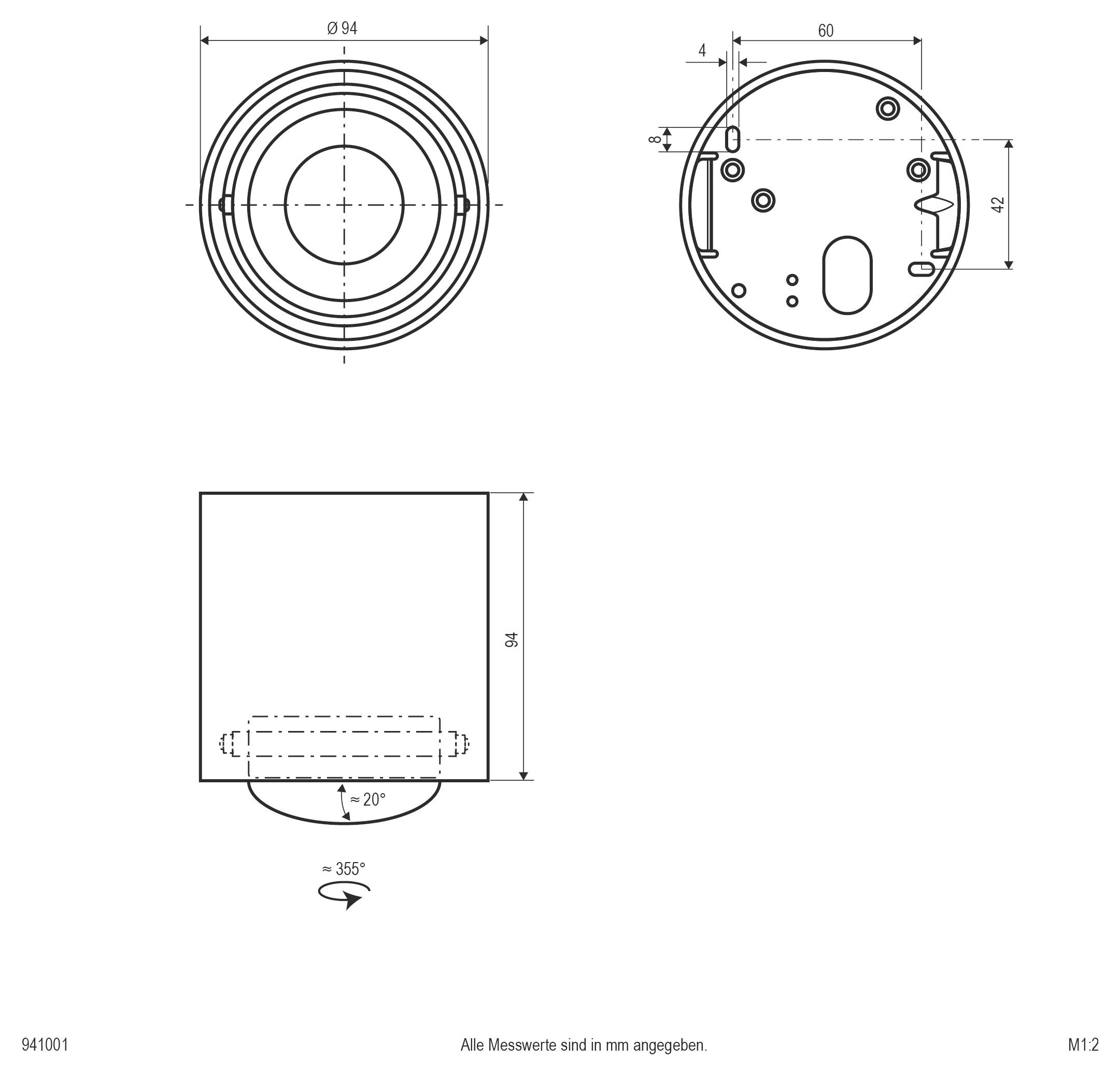 EVN 941001 941001 Aufbauleuchte GU10 Weiß