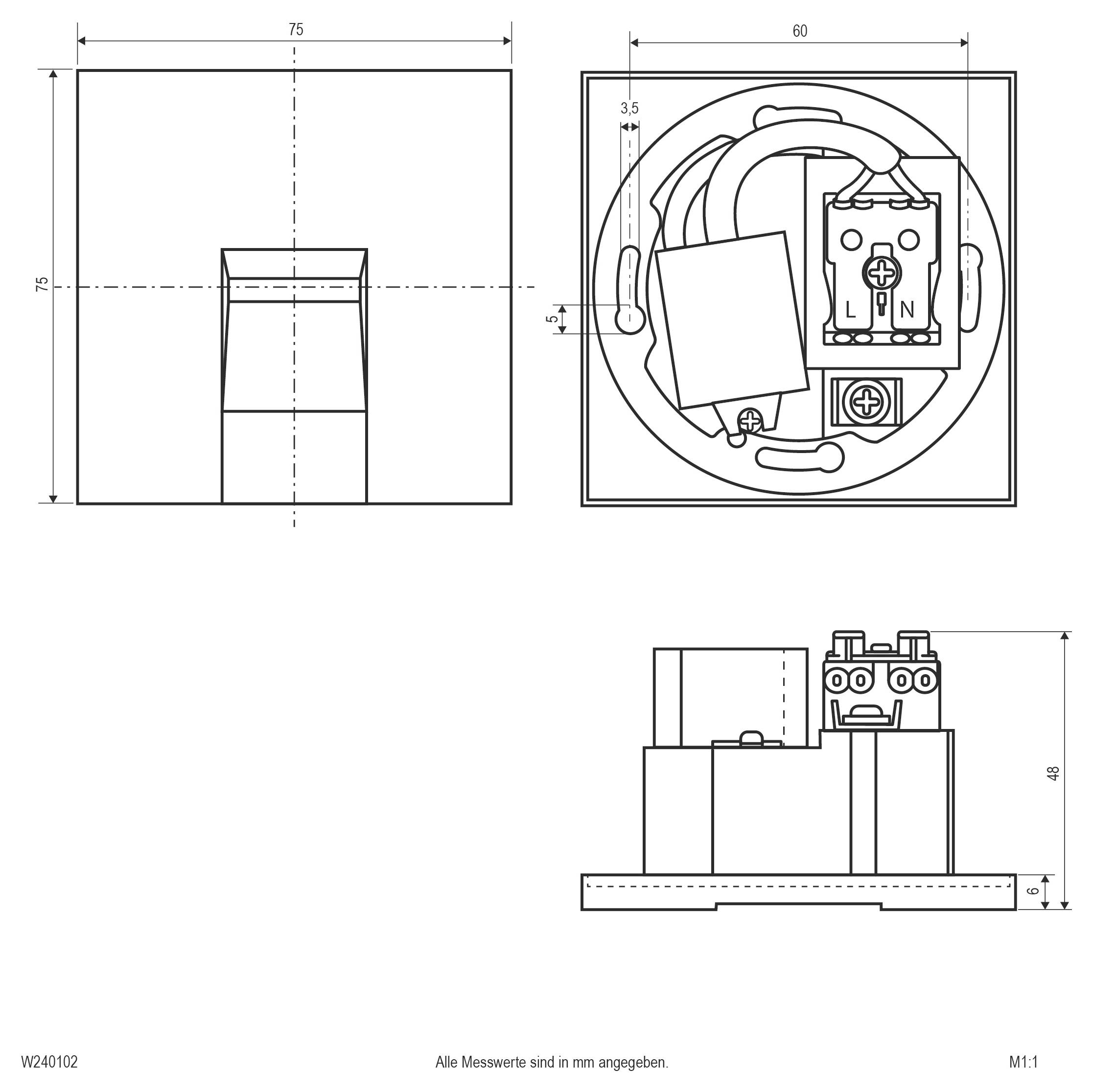 EVN W240102 W240102 LED-Wandeinbauleuchte LED Weiß