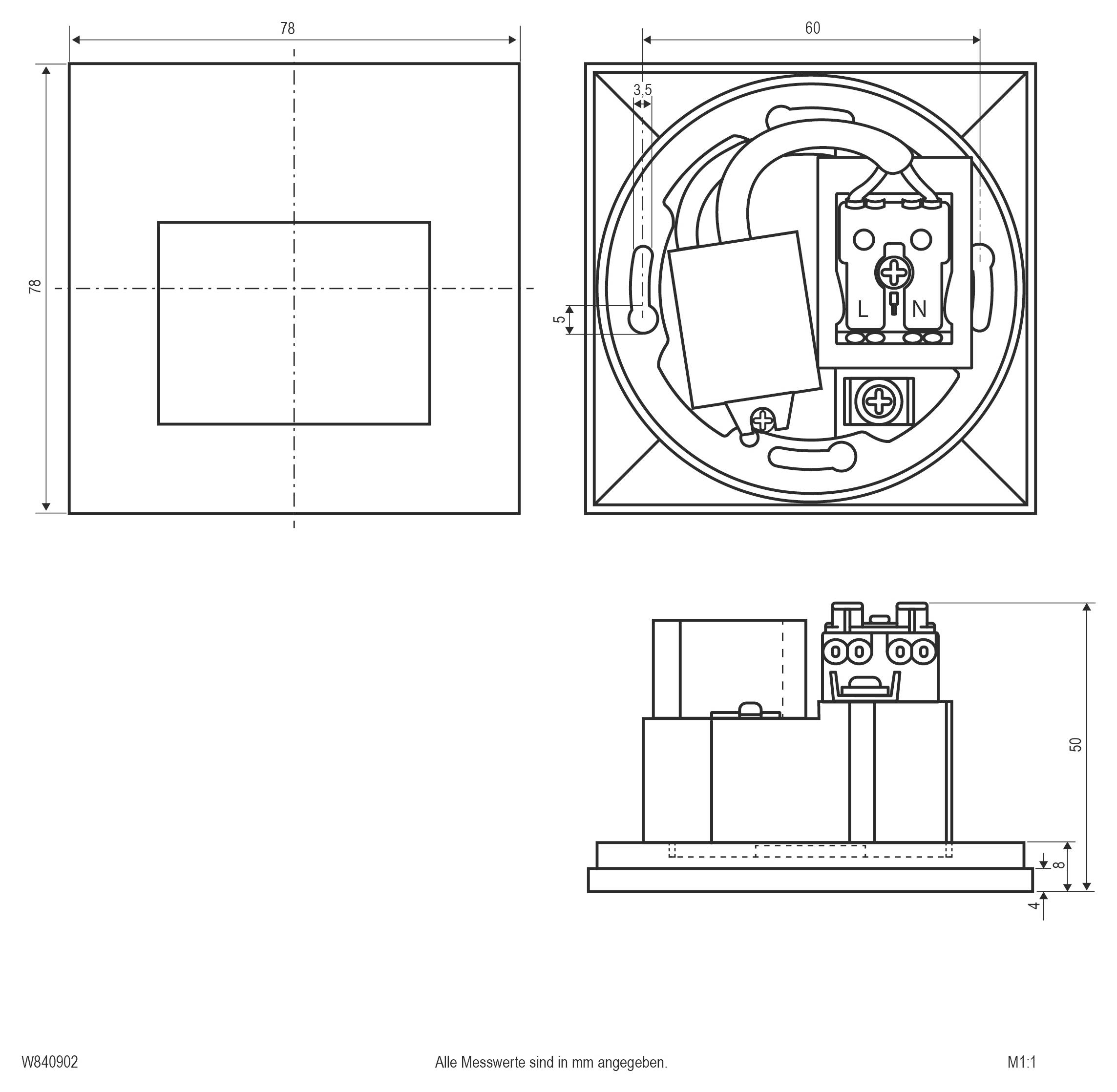 EVN W840902 W840902 LED-Wandeinbauleuchte LED Schwarz