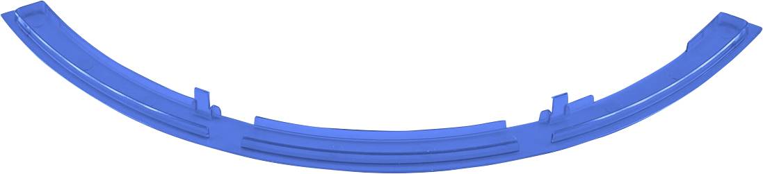 Technische Zeichnung eines gebogenen Bauteils, Länge 380 mm, Höhe 115 mm, Durchmesser 270 mm. Seitliche Ansicht zeigt Flächen und Maße.