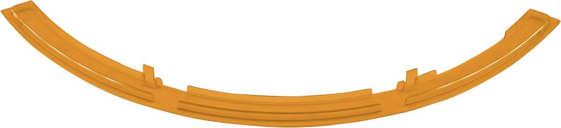 Bogenförmiges Bauteil mit 380 mm Länge, 52 mm Höhe und 270 mm Krümmungsradius. Seitenansicht und Draufsicht mit Bemaßungen.