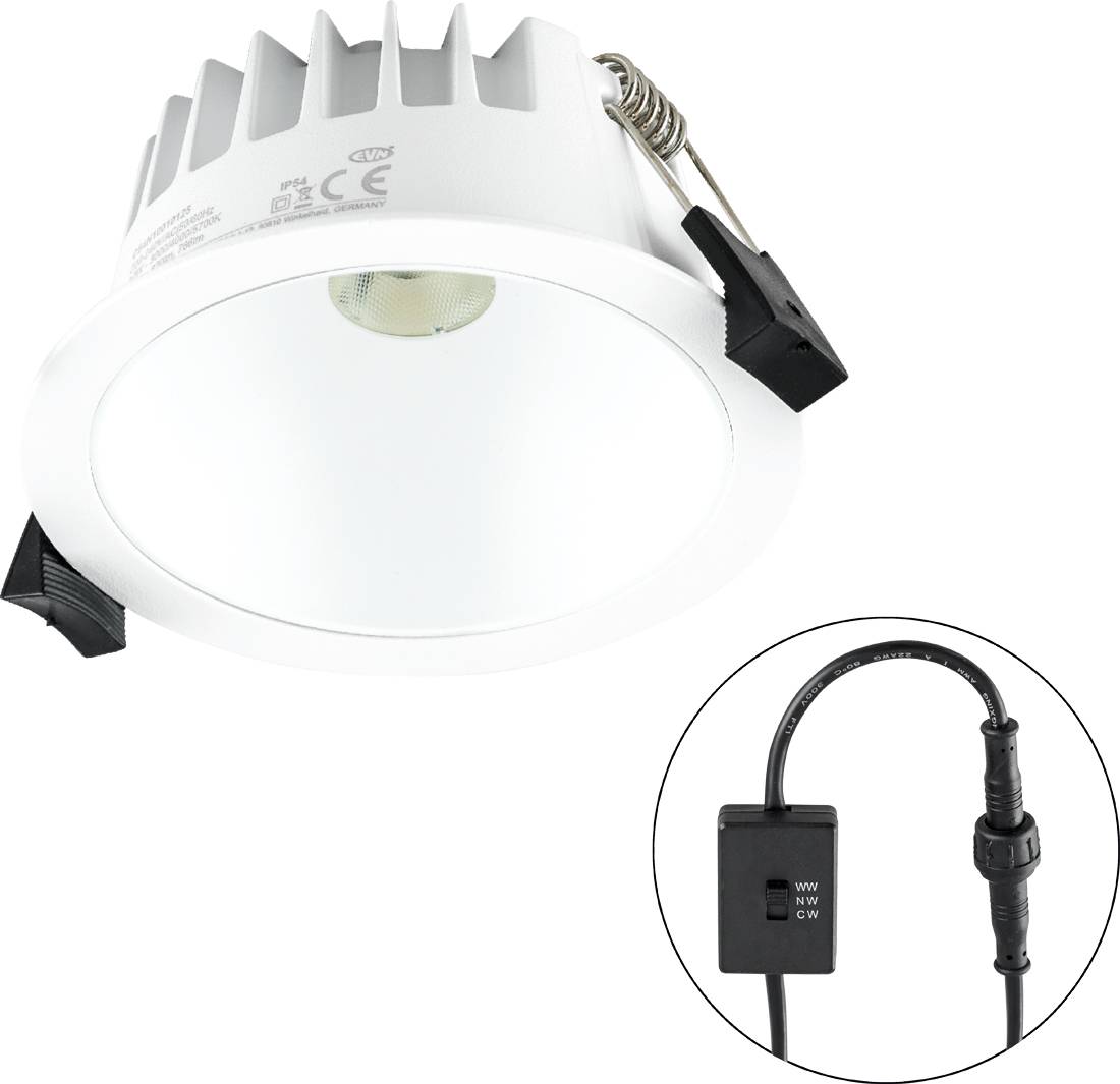 EVN C54N10010125 C54N10010125 LED-Einbauleuchte LED 10W Weiß