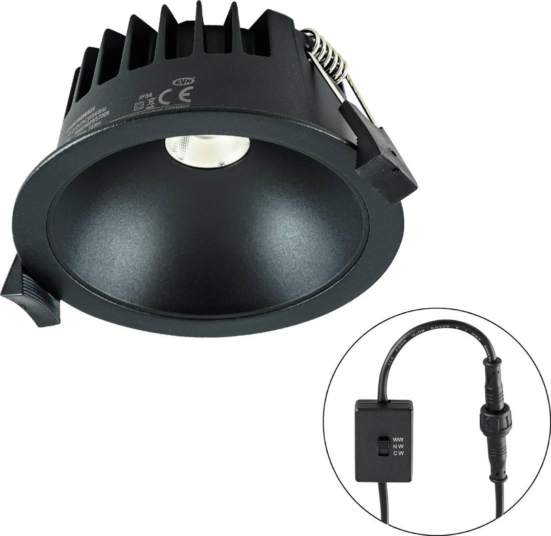 EVN C54N10090925 C54N10090925 LED-Einbauleuchte LED 10W Schwarz