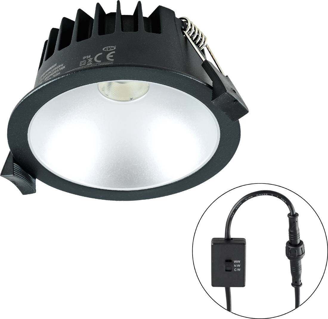 EVN C54N10091425 C54N10091425 LED-Einbauleuchte LED 10W Schwarz