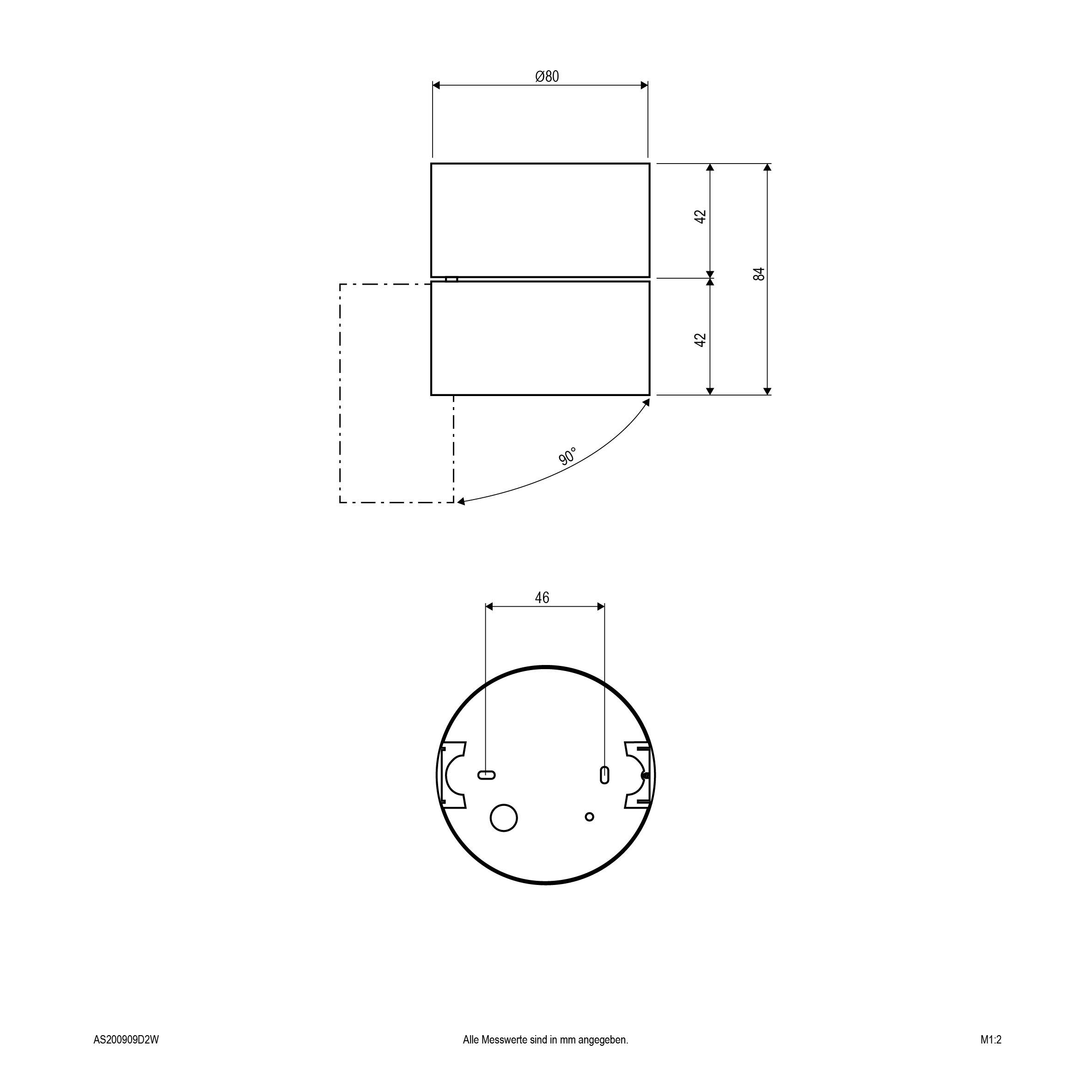 EVN AS200909D2W AS200909D2W Deckenstrahler LED Schwarz