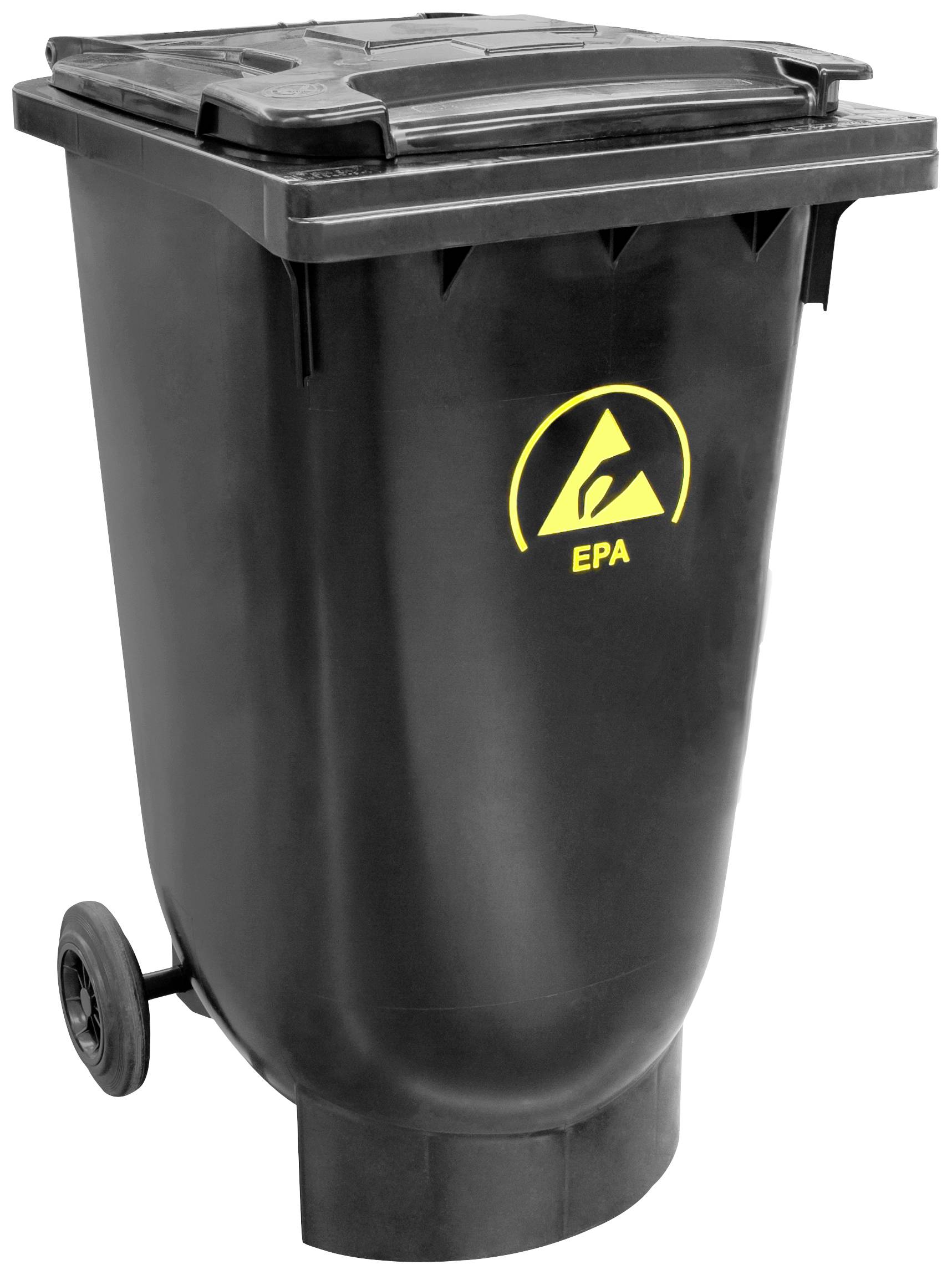 BJZ A-65189 ESD-Mülltonne 120l PE (L x B x H) 554 x 480 x 959.50mm Schwarz 1St.