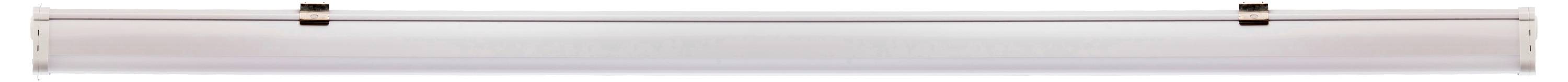 'PRACHT' Marken-Linearleuchte Diagramm mit Abmessungen: Länge 'L', Breite 68 und Höhe 71. Front- und Seitenansicht dargestellt.