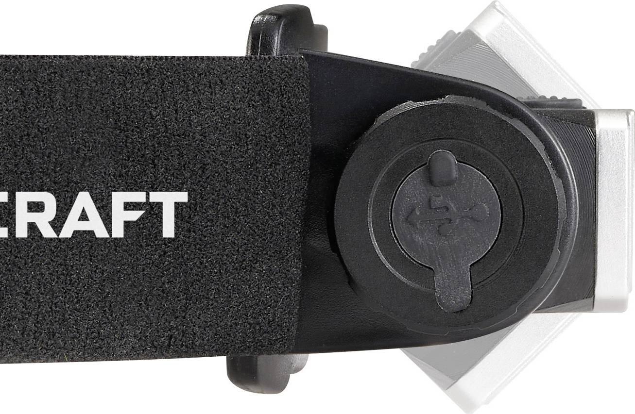 TOOLCRAFT TO-9469515 COB LED Stirnlampe Li-Ionen Akkus 450lm 13h TO-9469515