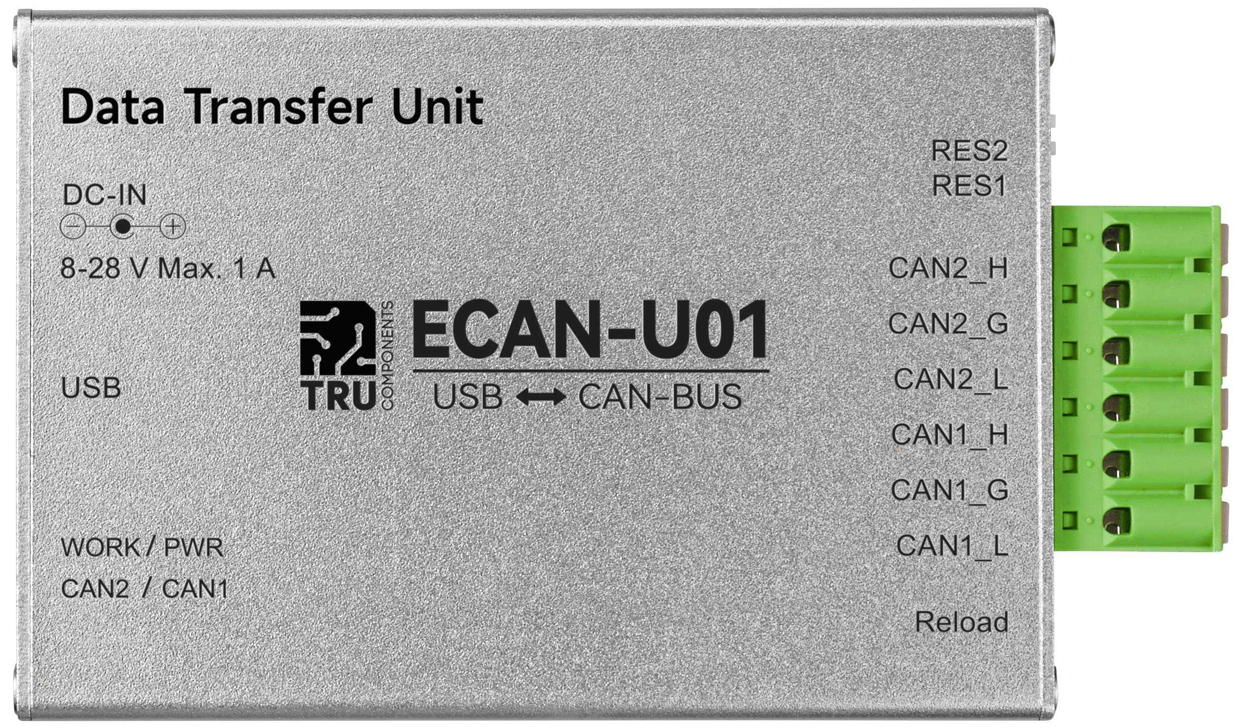 TRU COMPONENTS TC-12626060 TC-ECAN-U01 CAN Umsetzer USB, CAN Bus 5 V/DC 1St.