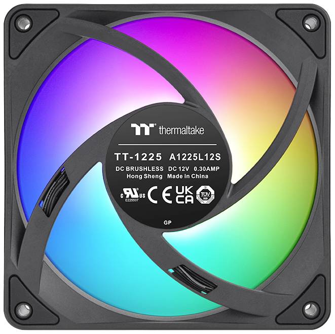 Thermaltake CT120 EX PC-Gehäuse-Lüfter Schwarz inkl. LED-Beleuchtung