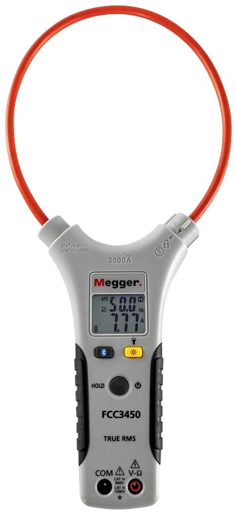 Megger FCC3450 Stromzange digital inkl. Tasche CAT III 1000 V, CAT IV 600V Anzeige (Counts): 10000