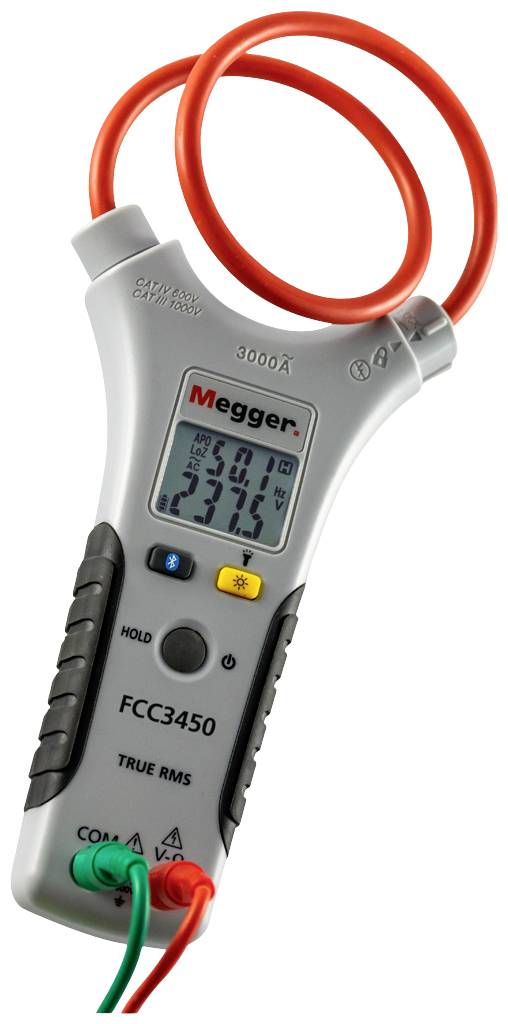 Megger FCC3450 Stromzange digital inkl. Tasche CAT III 1000 V, CAT IV 600V Anzeige (Counts): 10000
