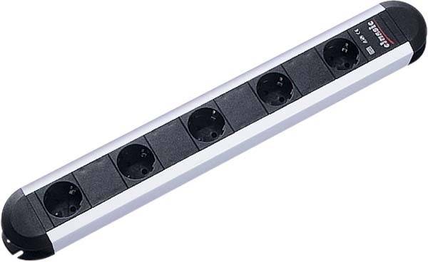 Bachmann 331032 Steckdosenleiste Silber-Schwarz 1St.