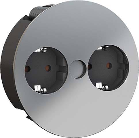 Bachmann 931021 Steckdosenleiste Chrom 1St.