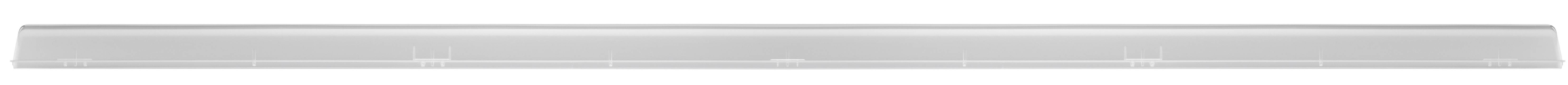 Ein schlichtes, rechteckiges Aluminium-Lineal mit einer Skala in Zentimetern und Millimetern auf der Vorderseite.