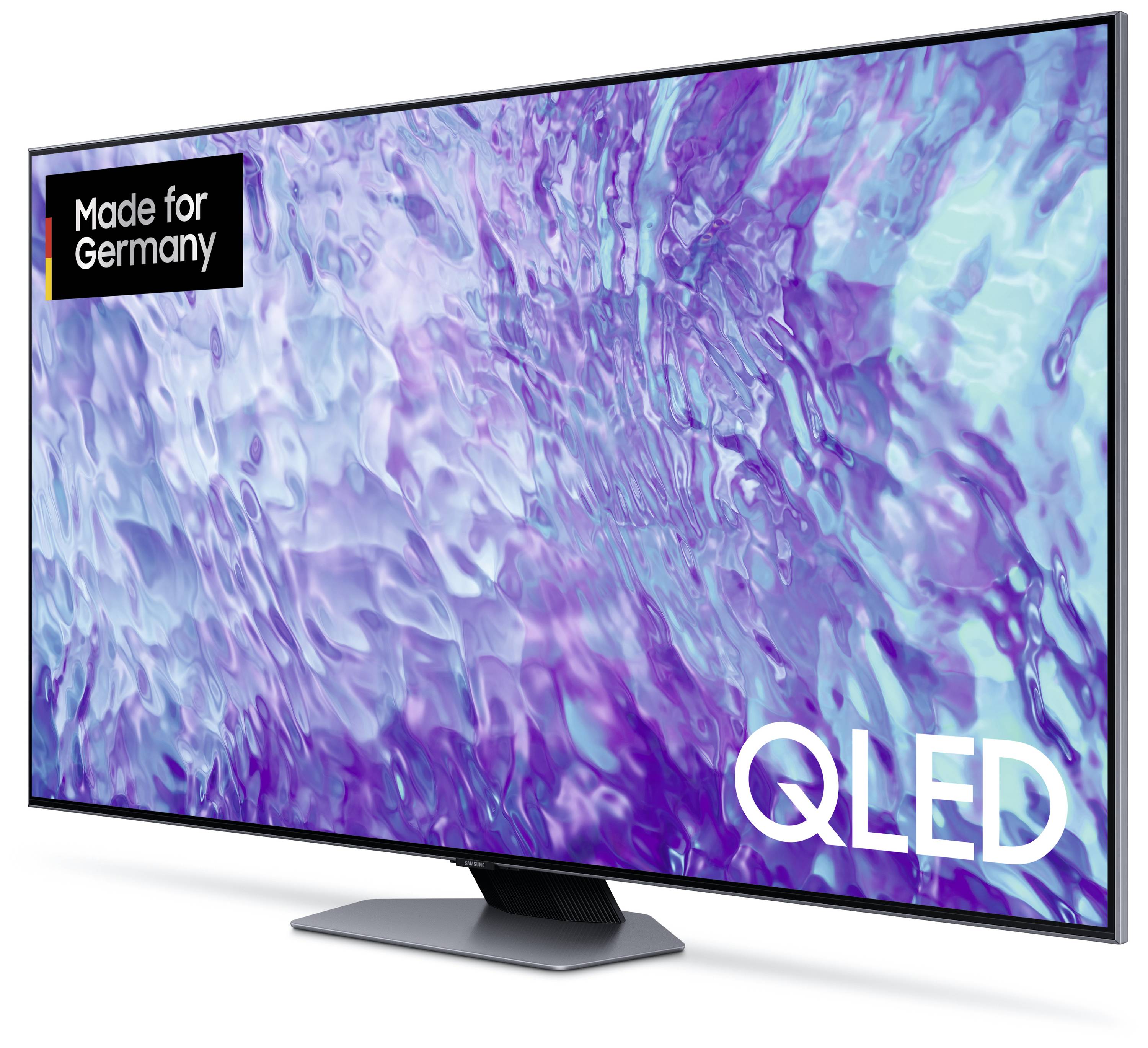 Samsung QLED 4K Q80C QLED-TV 189cm 75 Zoll EEK G (A - G) CI+, DVB-C, DVB-S2, DVB-T2, QLED, Smart TV, UHD, WLAN Carbon, Silber