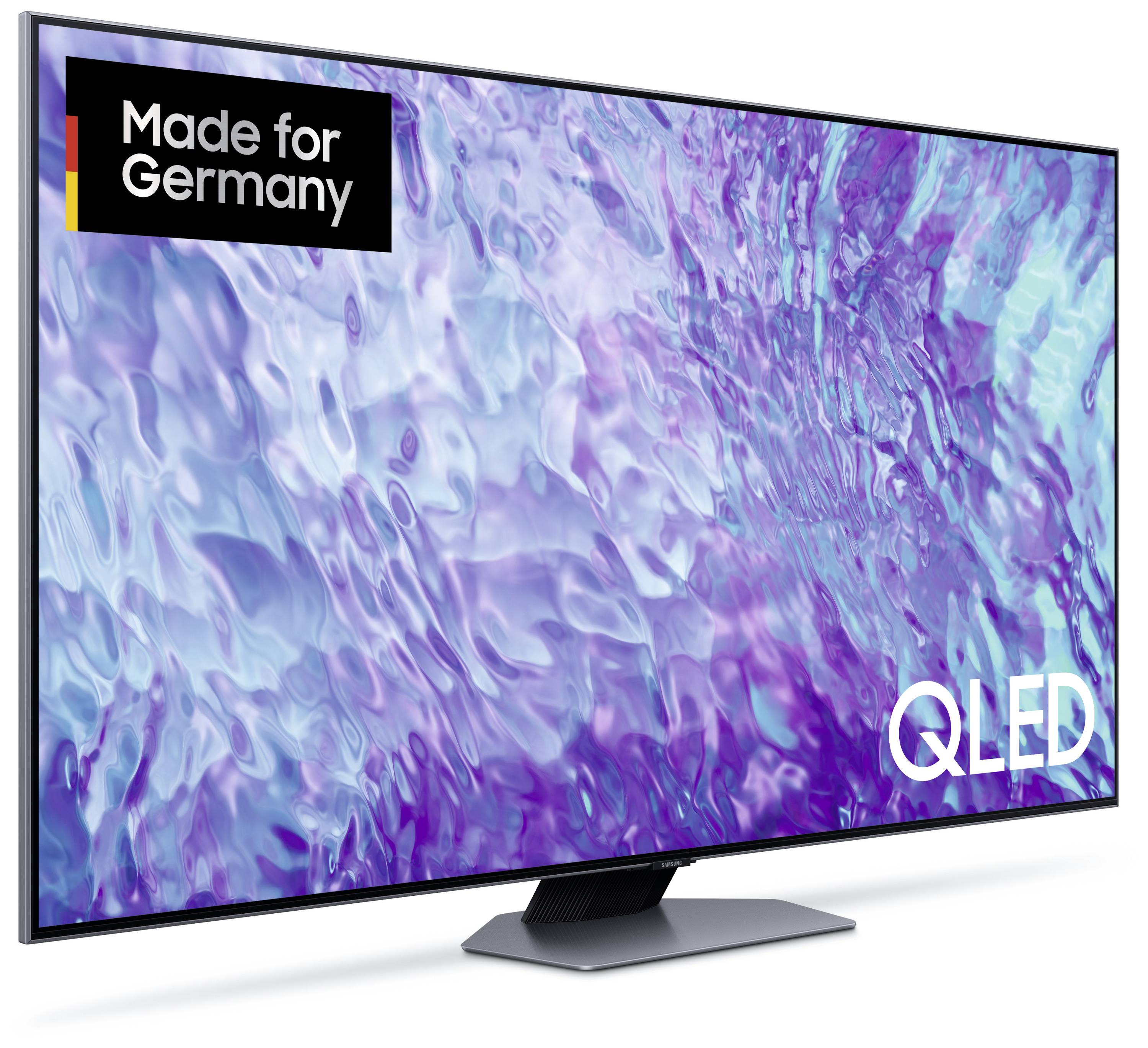 Samsung QLED 4K Q80C QLED-TV 189cm 75 Zoll EEK G (A - G) CI+, DVB-C, DVB-S2, DVB-T2, QLED, Smart TV, UHD, WLAN Carbon, Silber