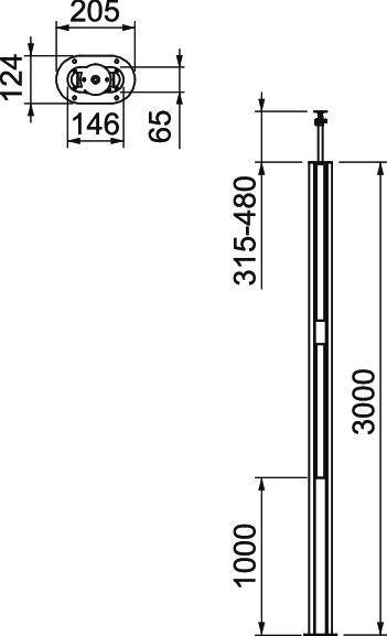 OBO Bettermann 6290013 Installationssäule 1St.