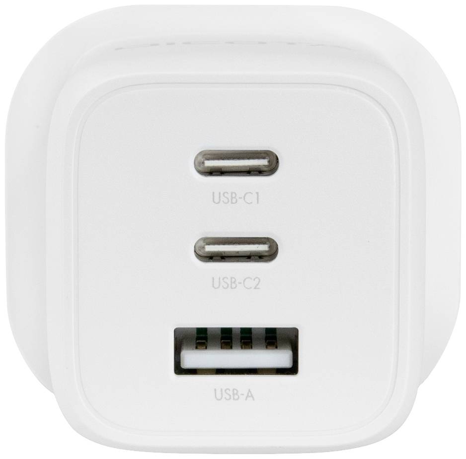 Dicota Compact USB Ladegerät 65W USB-C®, USB-C®, USB-A Weiß Steckdose GaN