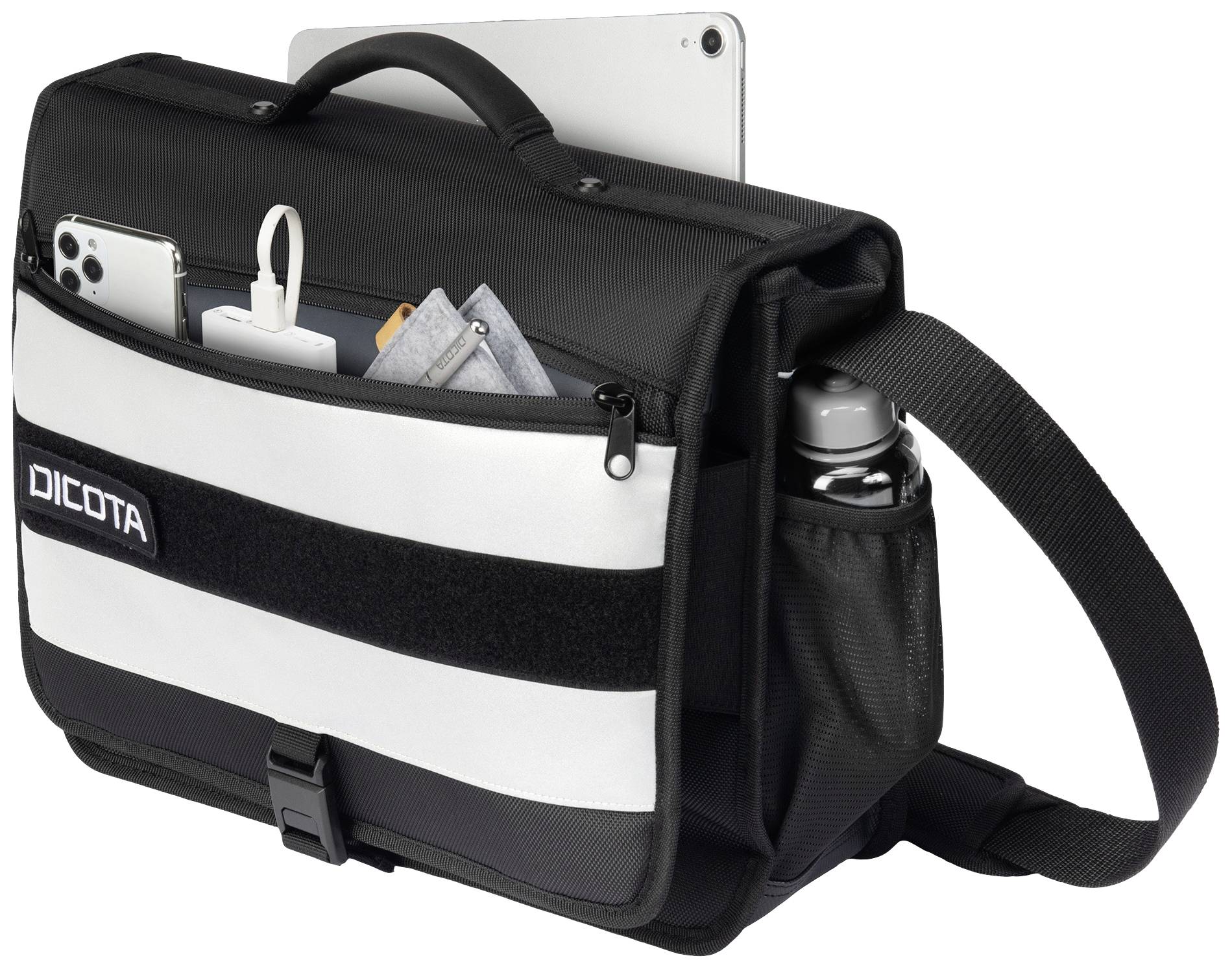 Dicota P20471-16, Unisex, Messenger Bag, Klappverschluss, Klettverschluss, Gesäßtasche, Fronttasche,