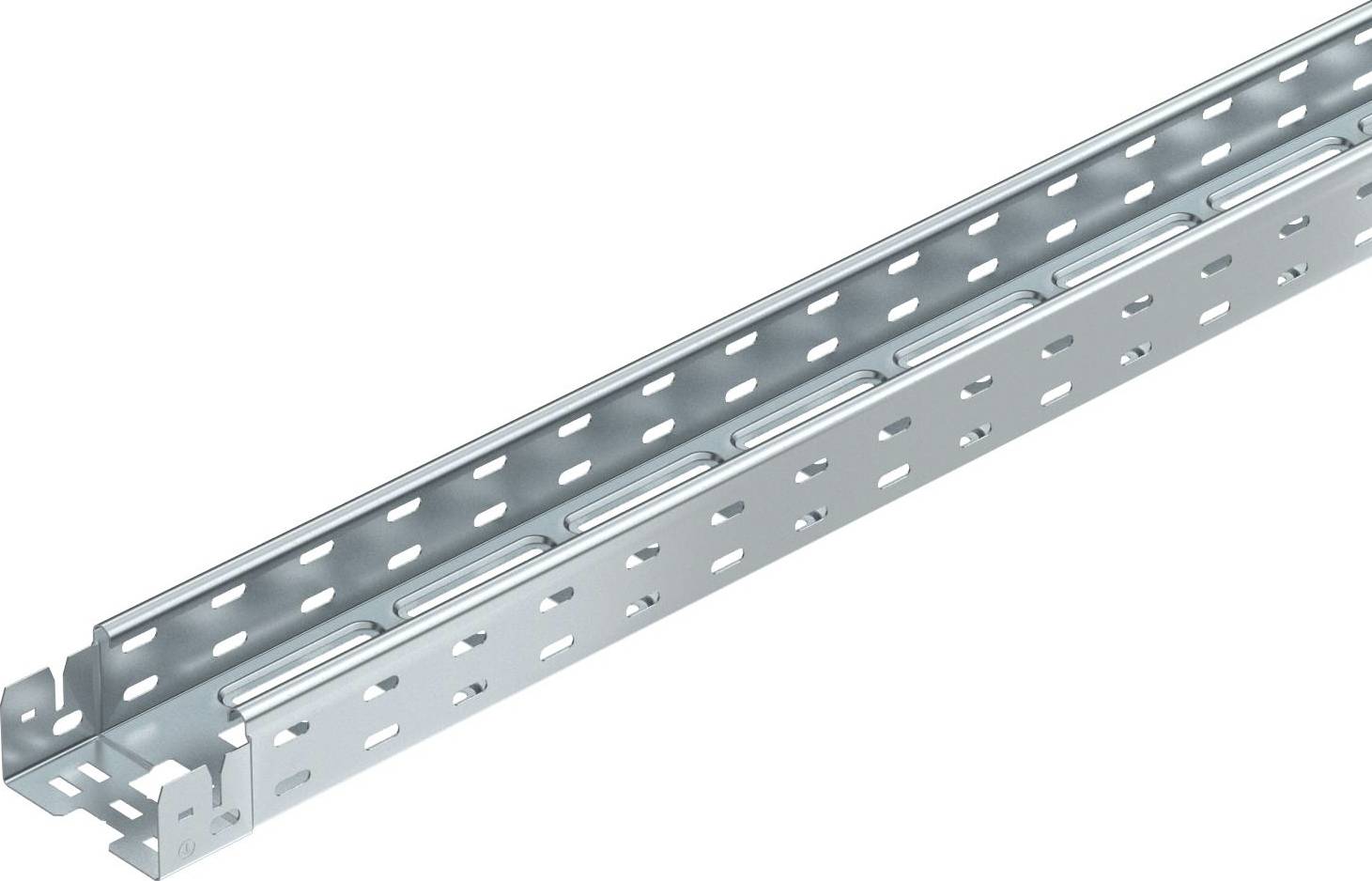 Metallschiene mit Löchern zur Befestigung.