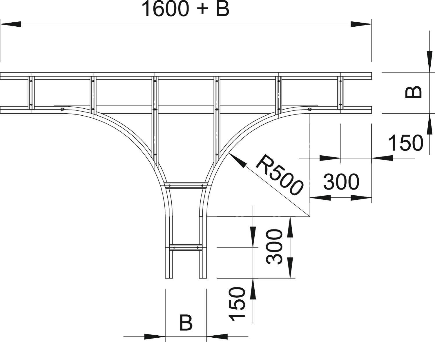 OBO Bettermann 6479833 T-Stück Grau