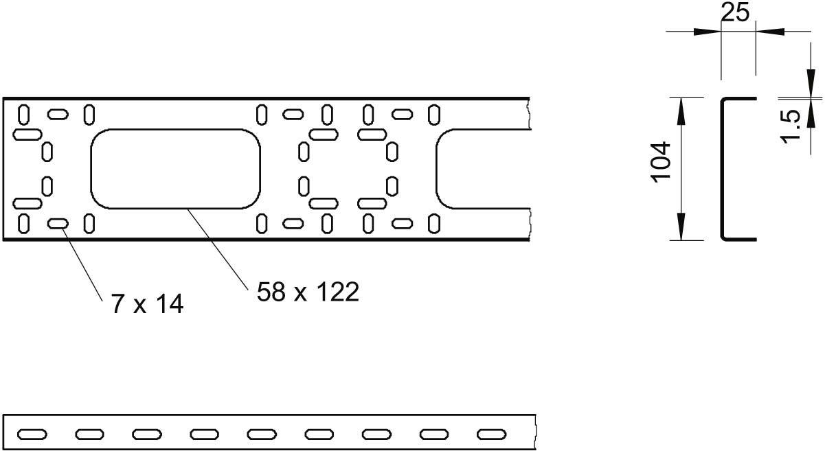 OBO Bettermann 6070248 Kabelrinne 3m