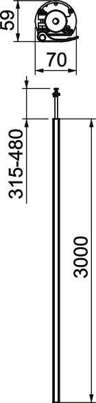 OBO Bettermann 6290086 Installationssäule 1 St. Weiß