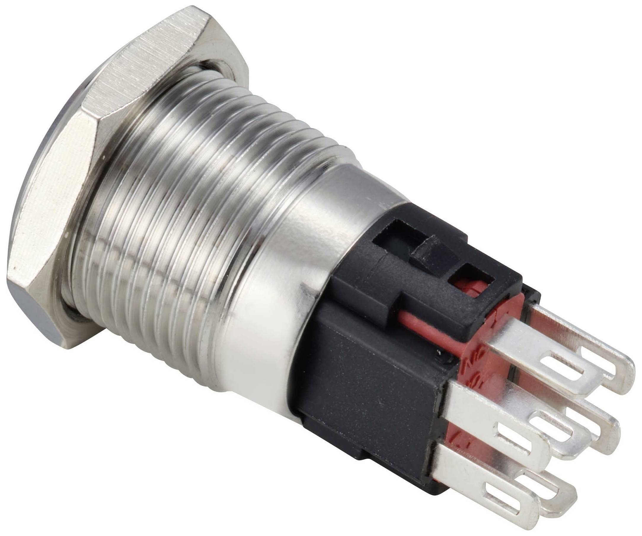 TRU COMPONENTS TC-12647412 Druckschalter 250 V/AC 3A 1 x Aus/(Ein) IP65 RGB rastend Edelstahl 1St.