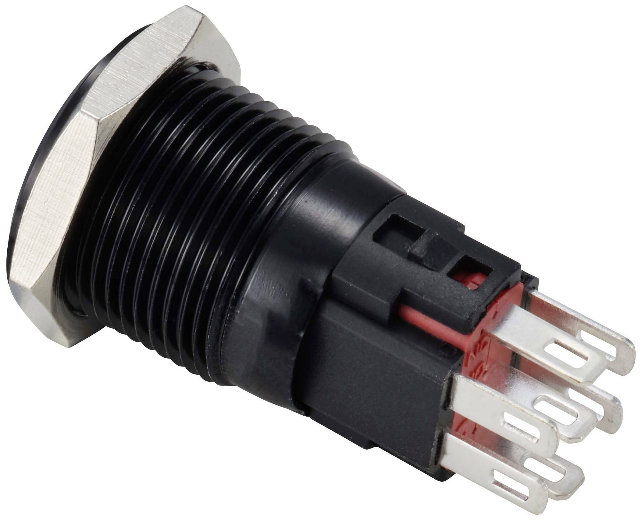 TRU COMPONENTS TC-12647460 Druckschalter 250 V/AC 3A 1 x Aus/(Ein) IP65 RGB rastend Aluminium, eloxiert 1St.