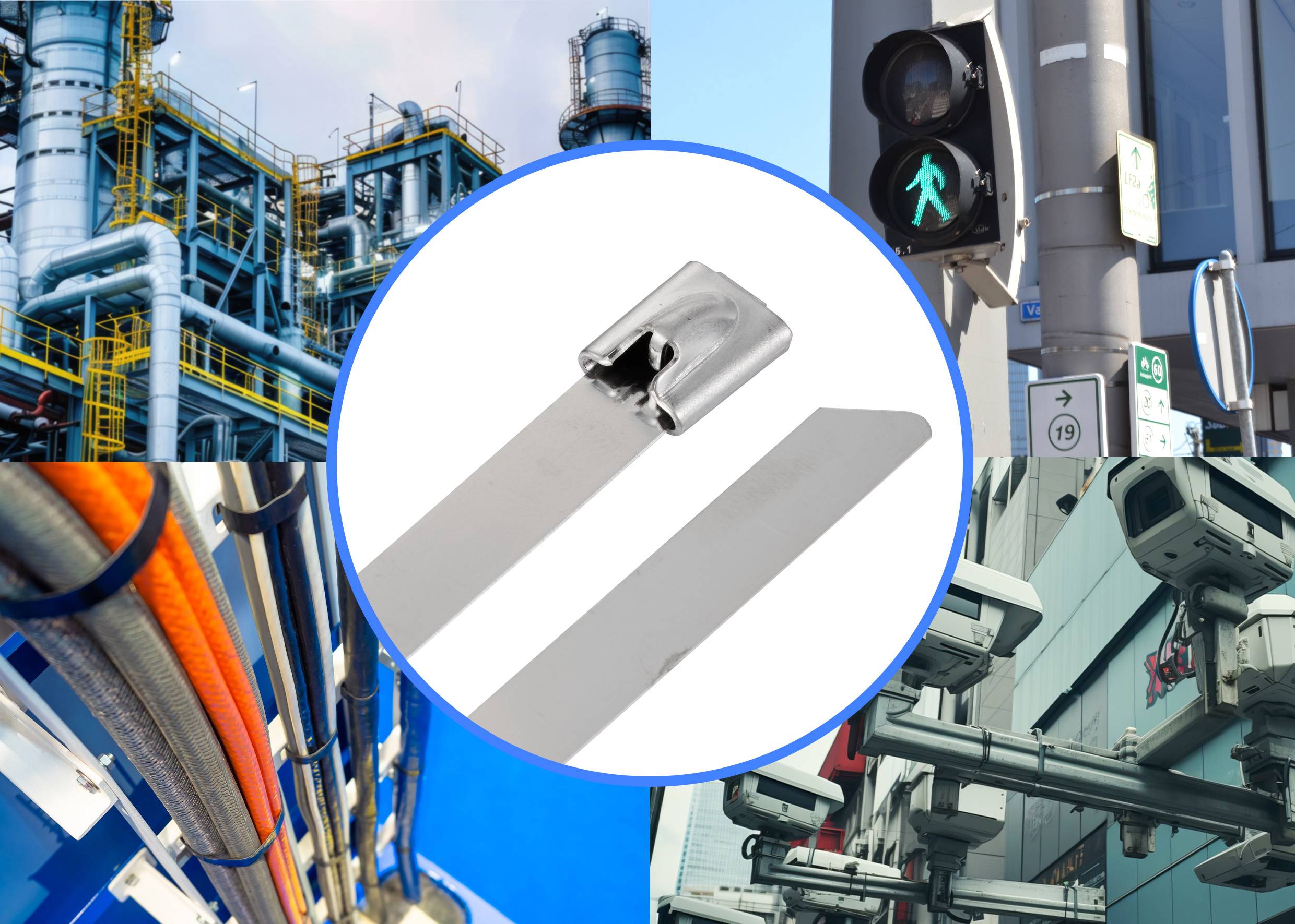 TRU COMPONENTS TC-12647580 Stahlkabelbinder 200mm 7.9mm AISI 304 100St.