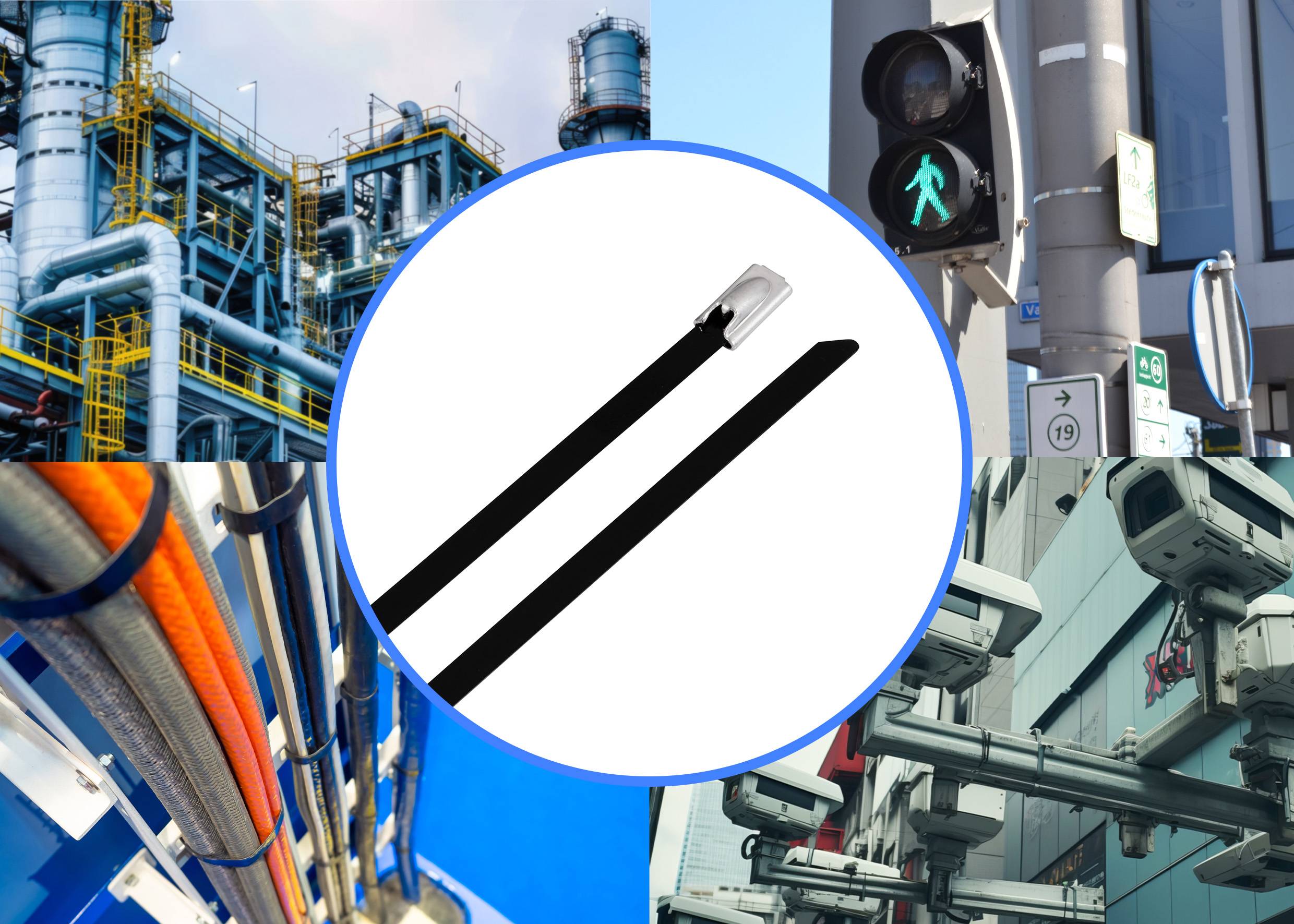 TRU COMPONENTS TC-12647596 Stahlkabelbinder 520 mm 4.6 mm AISI 304 mit Beschichtung 100 St.