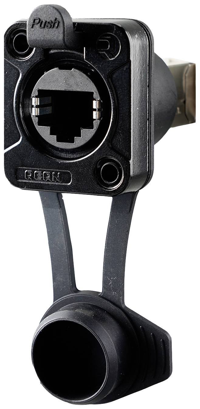 Rean AV RJ45 Feedthrough, IP65 Airtight, BULK RRE8F-Z-010-0 Buchse, Einbau Schwarz 100 St.