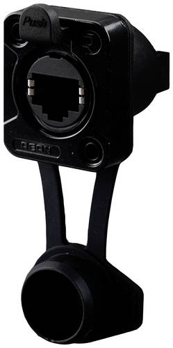 Rean AV RJ45 Feedthrough, horn type, IP65 Airtight RRE8F-Z-012-1 Buchse, Einbau Schwarz 1 St.