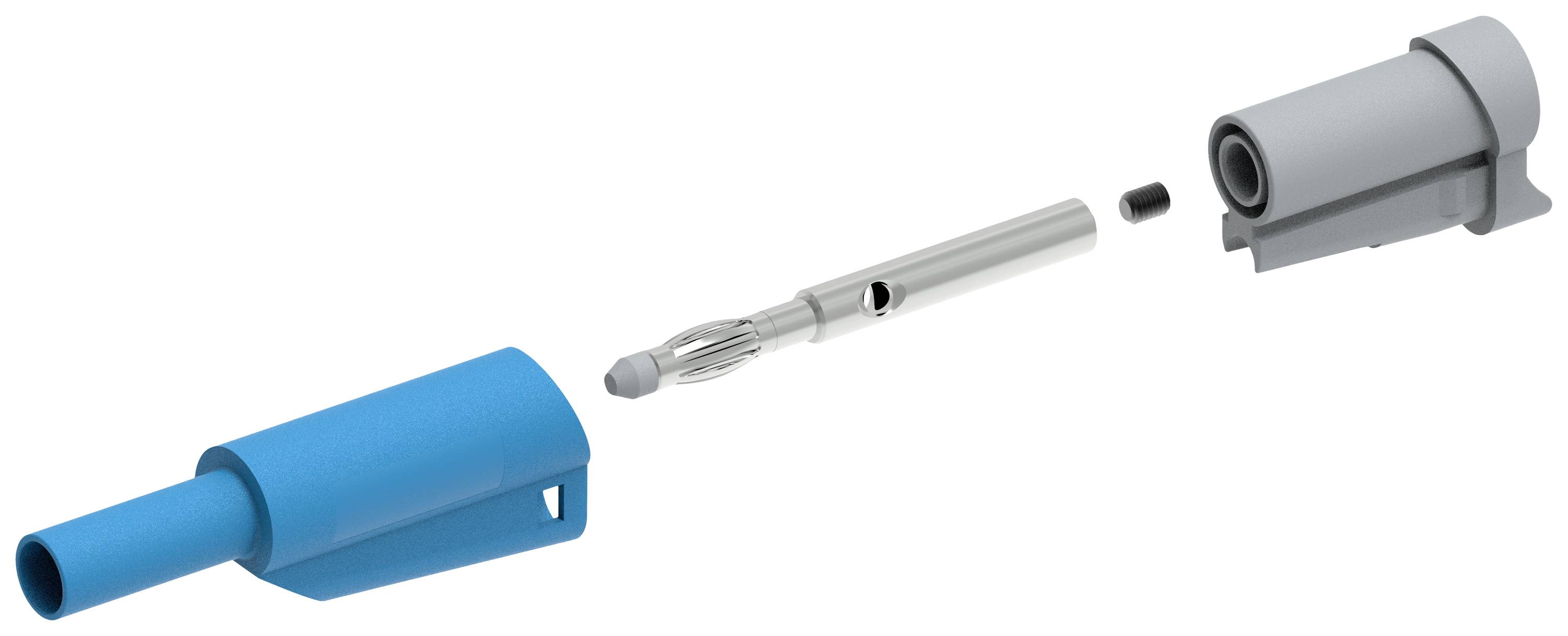 Electro PJP 1076-CD1-Bl Laborstecker Stecker, gerade Stift-Ø: 4mm Blau 1St.