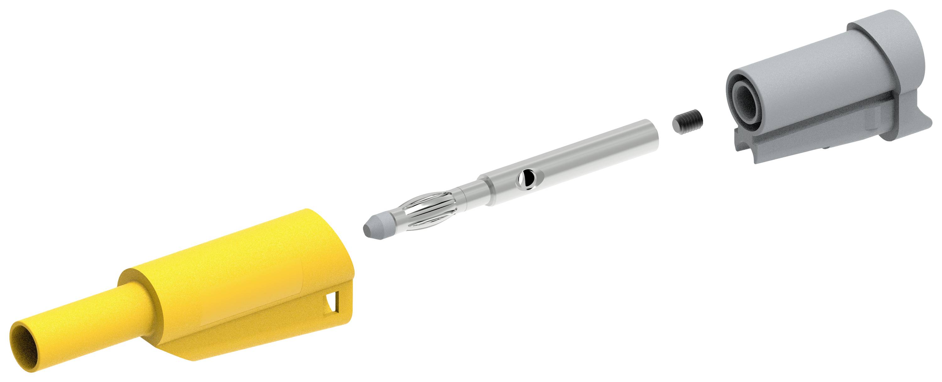 Electro PJP 1076-CD1-J Laborstecker Stecker, gerade Stift-Ø: 4mm Gelb 1St.