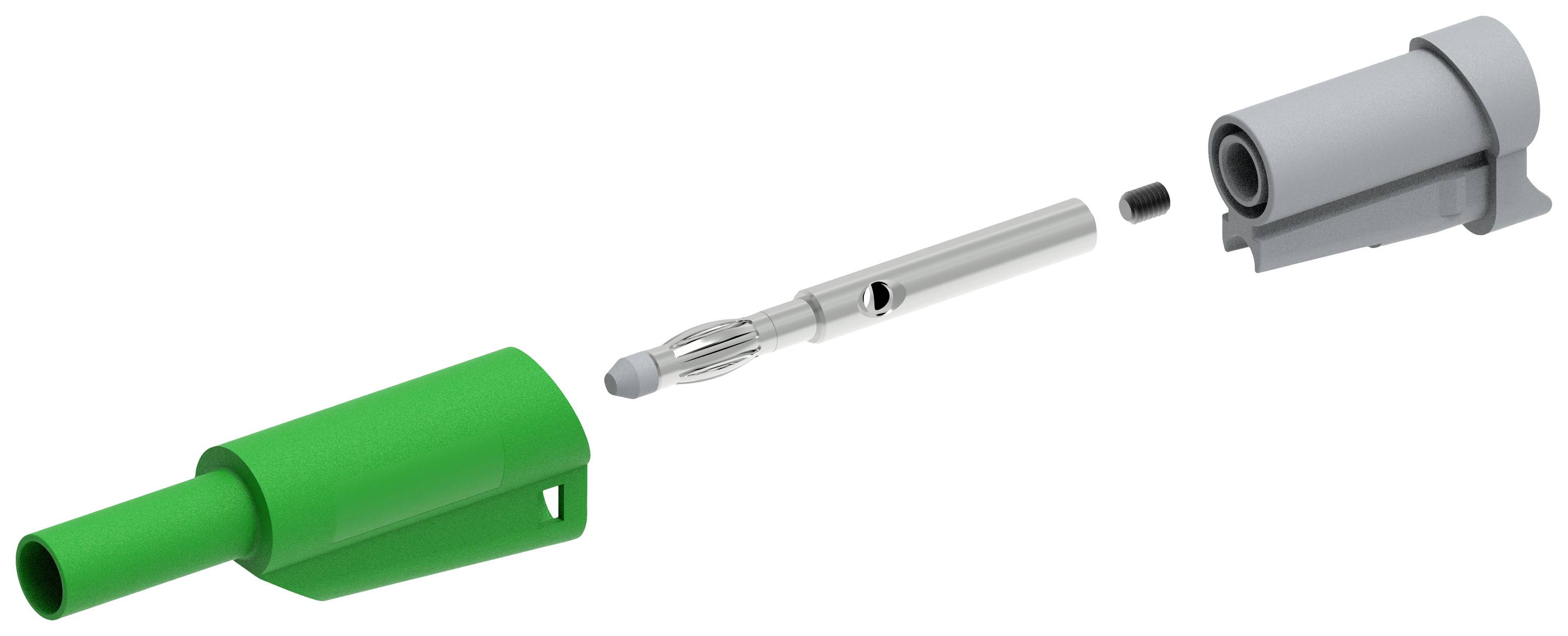 Electro PJP 1076-CD1-V Laborstecker Stecker, gerade Stift-Ø: 4mm Grün 1St.