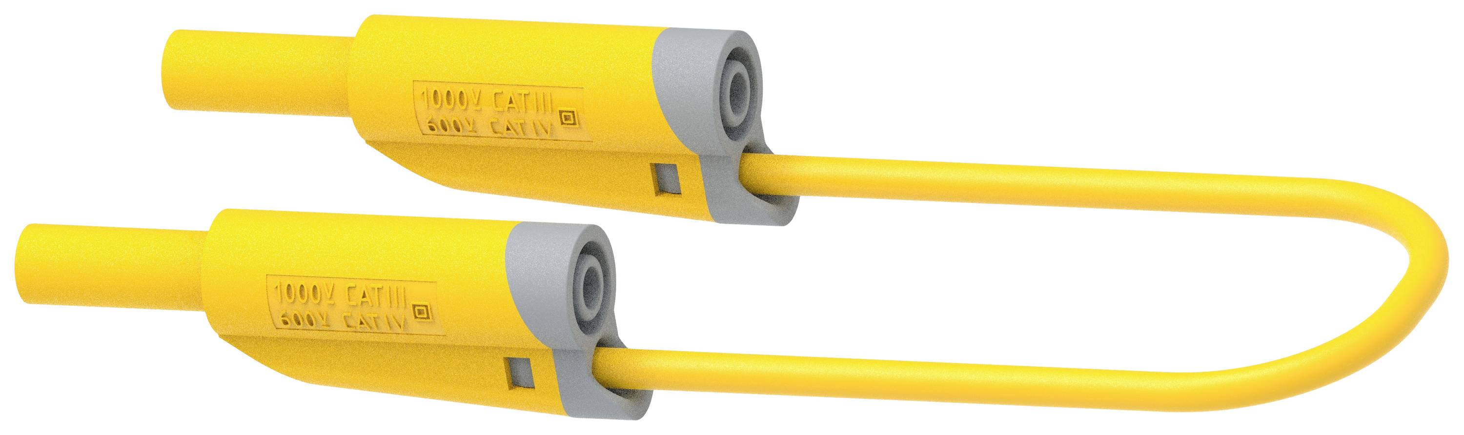 Electro PJP 2710-IEC-CD1-50J Messleitung Lamellenstecker 4mm Lamellenstecker 4mm 50cm Gelb 1St.