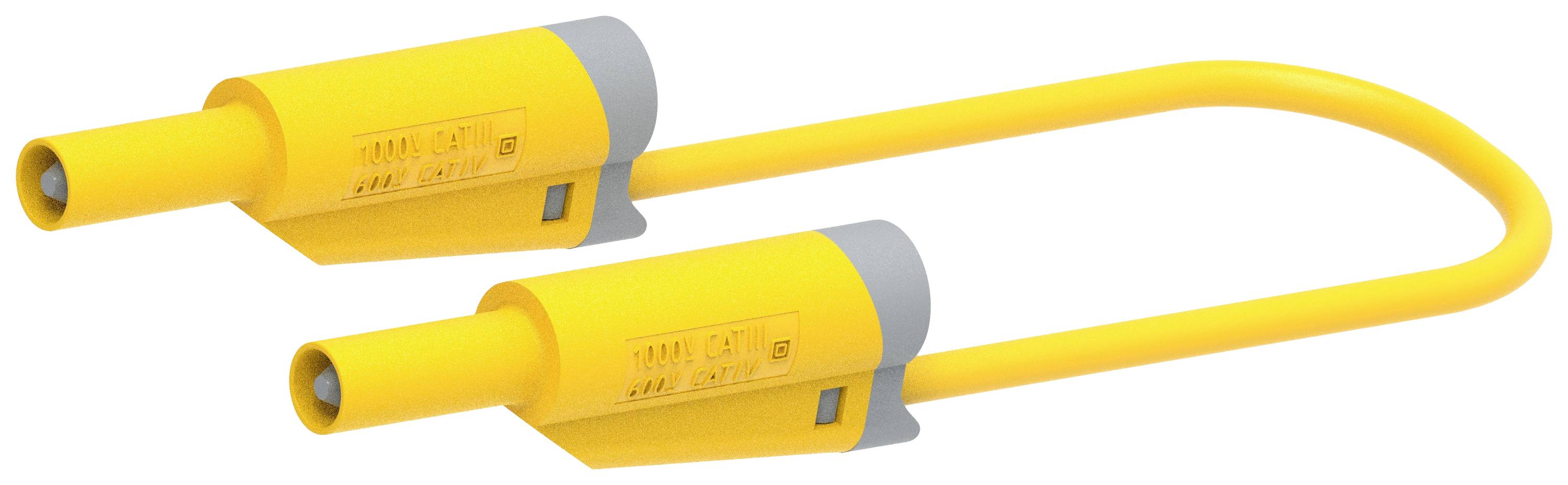 Electro PJP 2710-IEC-CD1-50J Messleitung Lamellenstecker 4mm Lamellenstecker 4mm 50cm Gelb 1St.