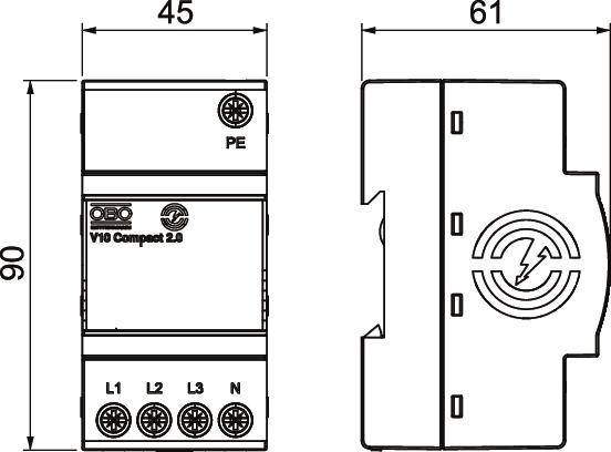 OBO Bettermann 5093381 5093381 Überspannungsableiter 1St.