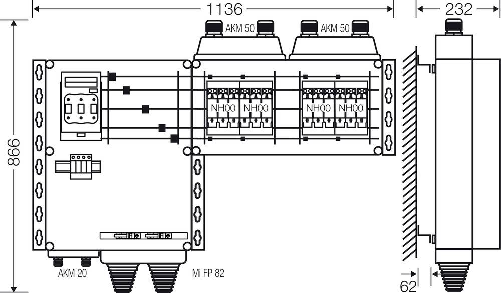 Hensel 20001510 20001510 Verteilerschrank Inhalt 1St.