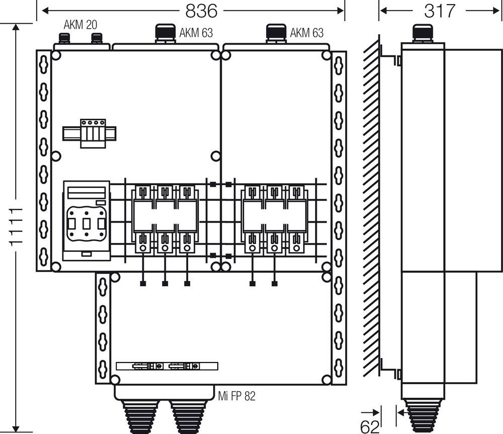 Hensel 20001515 20001515 Verteilerschrank Inhalt 1St.