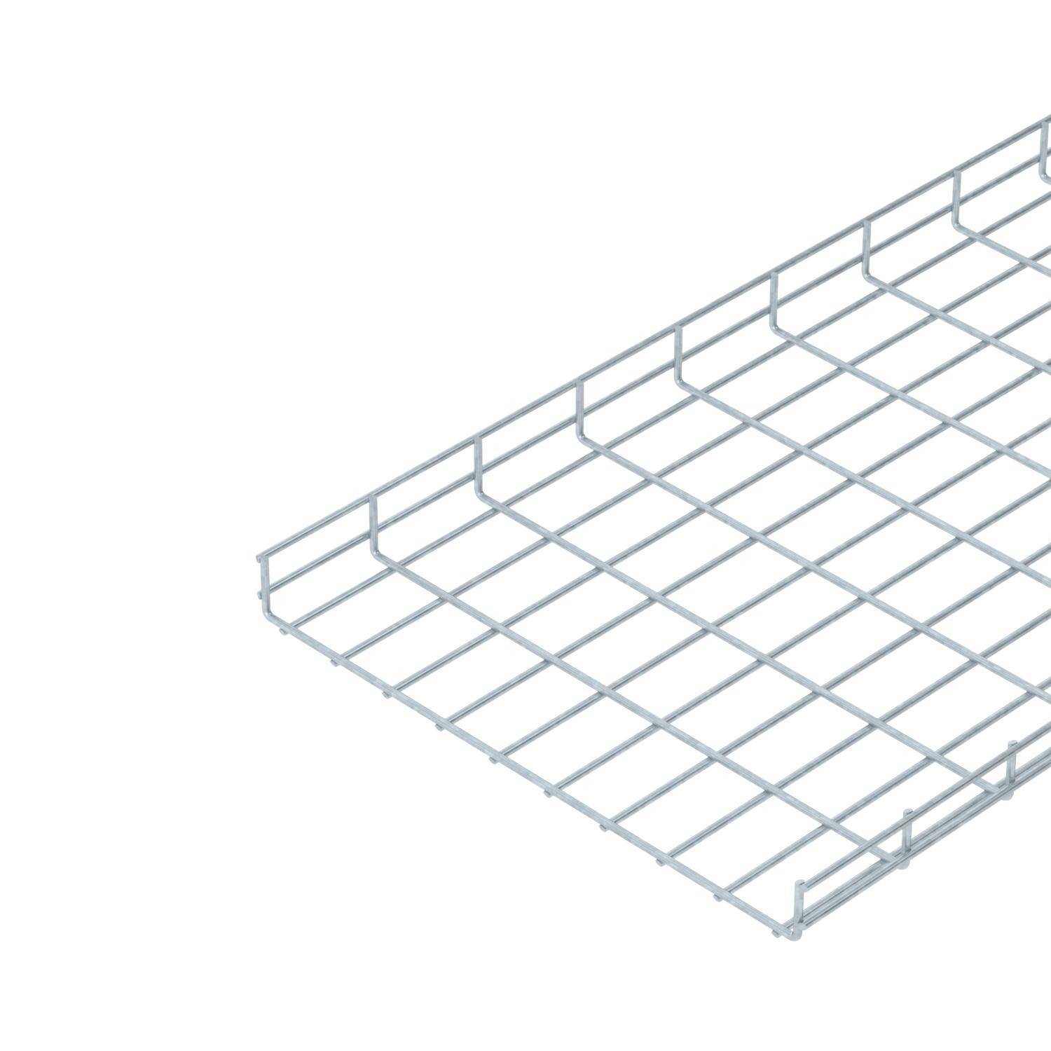 Ein rechteckiger Drahtkorb für die Lagerung oder Organisation, mit einem offenen Gitterdesign.