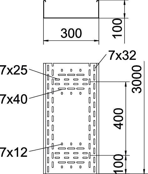 OBO Bettermann 6062004 Kabelrinne (L x B x H) 3m x 300.00mm x 100.00mm 3m