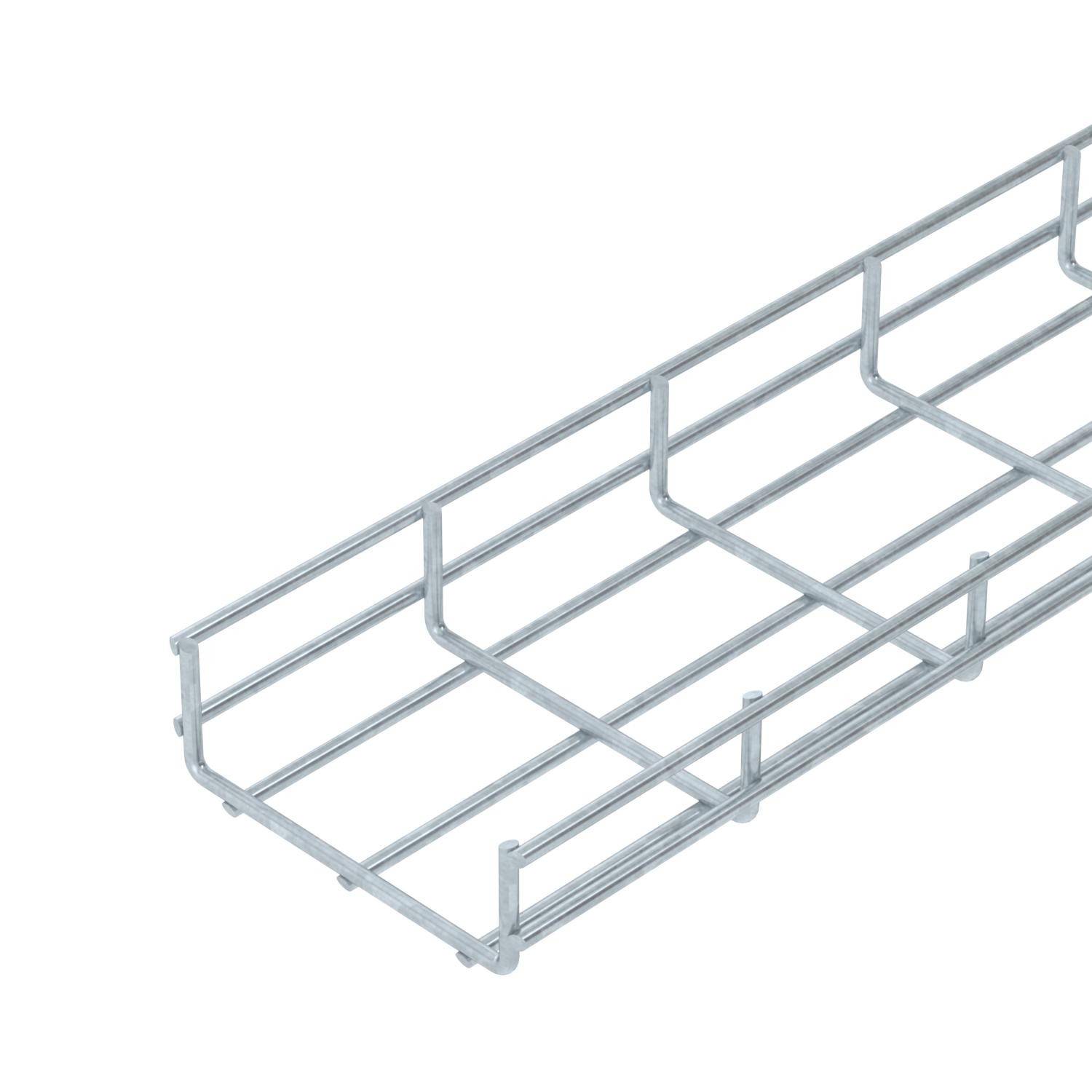 Metallgitterkabelrinne in rechteckiger Form, geeignet zur ordentlichen Kabelverlegung in industriellen oder gewerblichen Umgebungen.