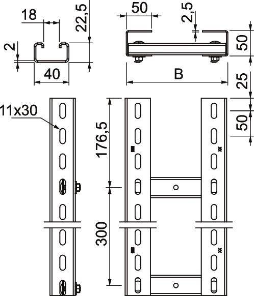 OBO Bettermann 6010004 Steigeleiter 3m