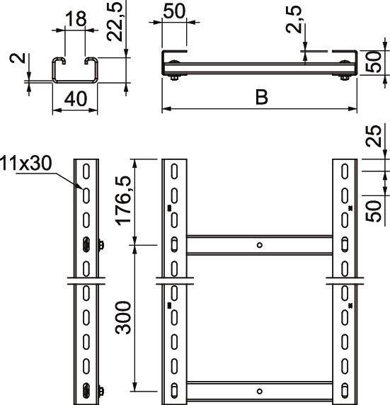 OBO Bettermann 6010008 Steigeleiter 3m