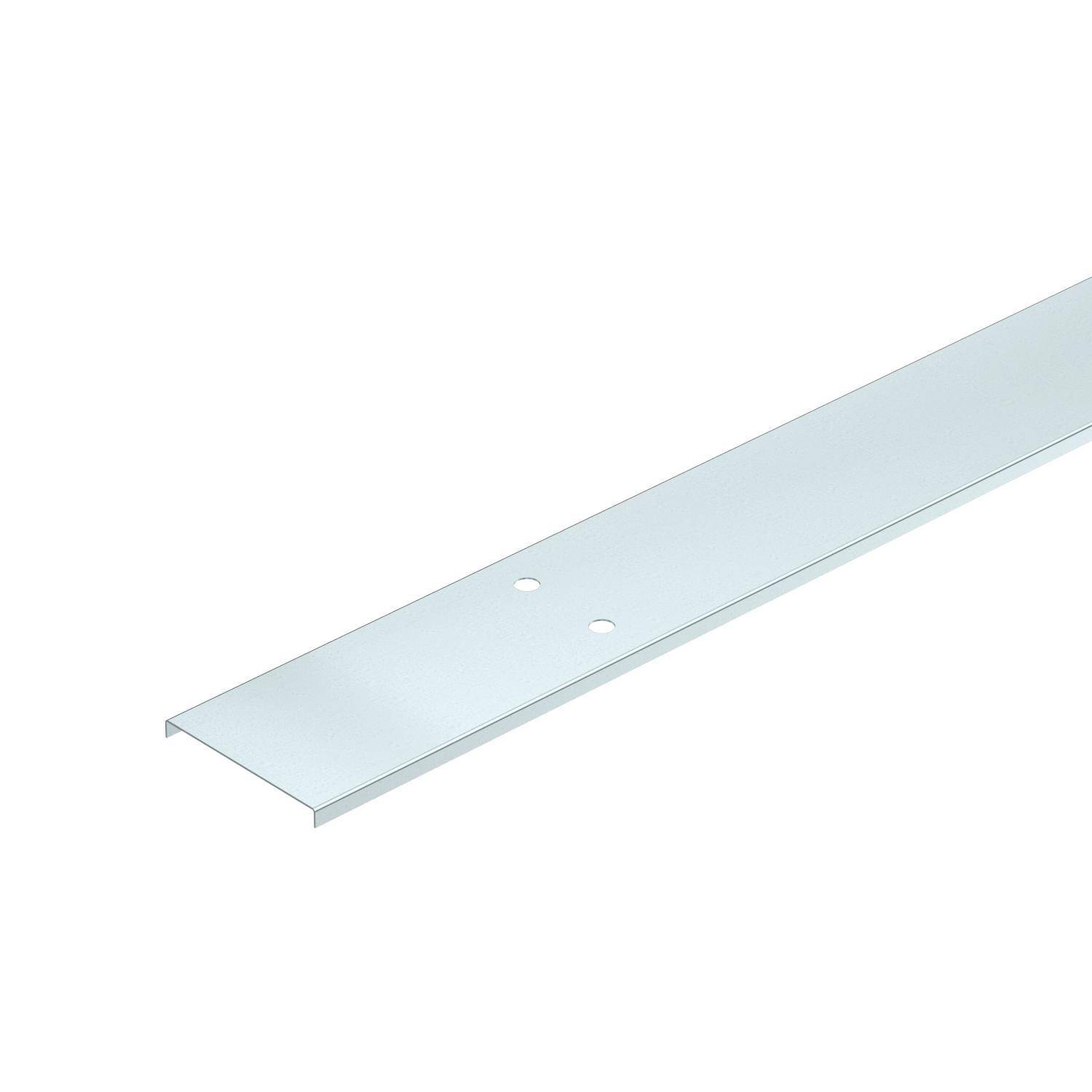 Metallschiene mit zwei Löchern, geeignet zur Montage oder Befestigung an Wänden oder anderen Oberflächen.