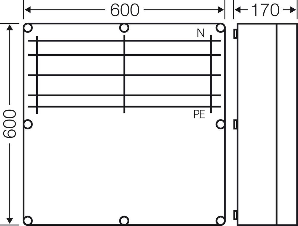 Hensel 20001282 20001282 Verteilerschrank Inhalt 1St.