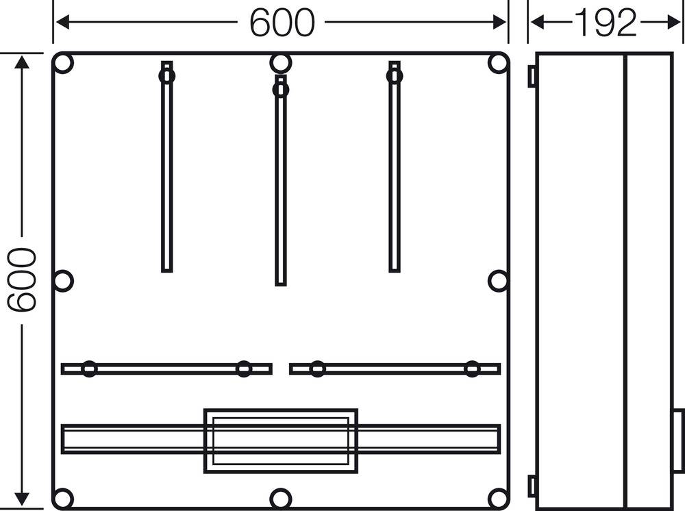 Hensel 2000092 2000092 Zählerschrank Inhalt 1St.